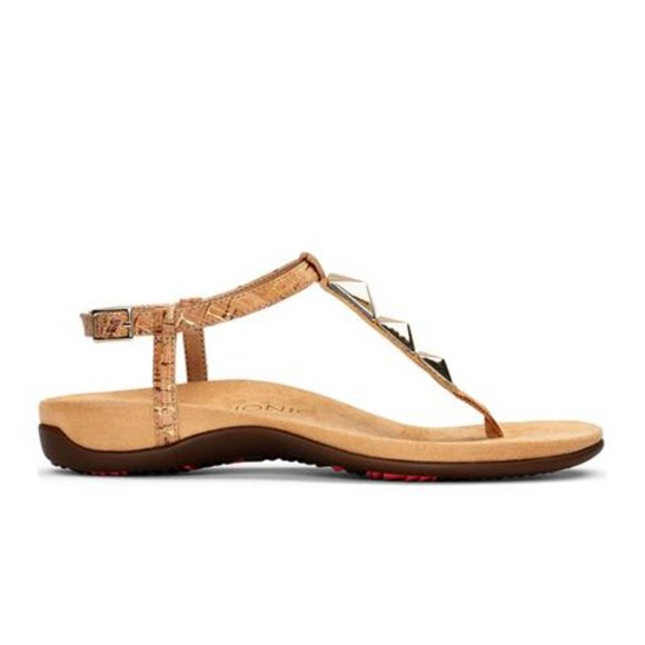 Vionic Shoes - Vionic Rest Nala Sandal T-Strap Orthotic Gold Cork